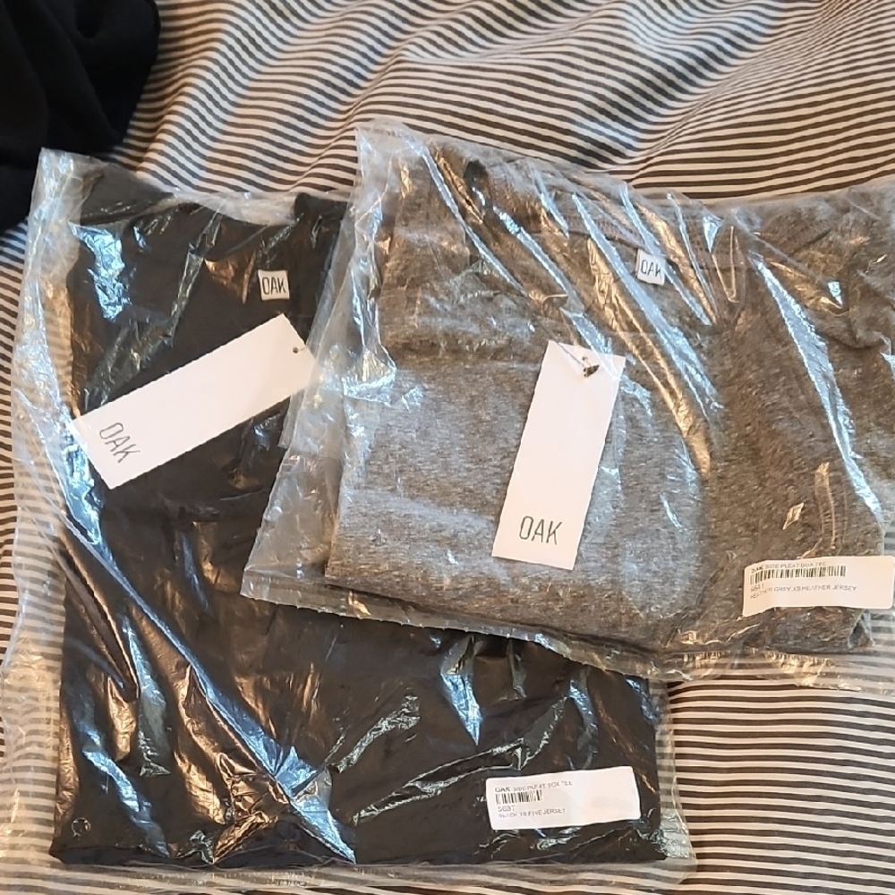 OAK Charcoal and Heather Gray Tees